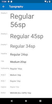 Roboto font on Android
